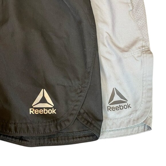 Bundle of 2 Reebok Basketball Athletic Shorts Mens S Gray and Black #93S - Picture 3 of 6